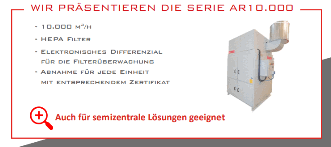AR FILTRAZIONI Luftreiniger AR 10.000